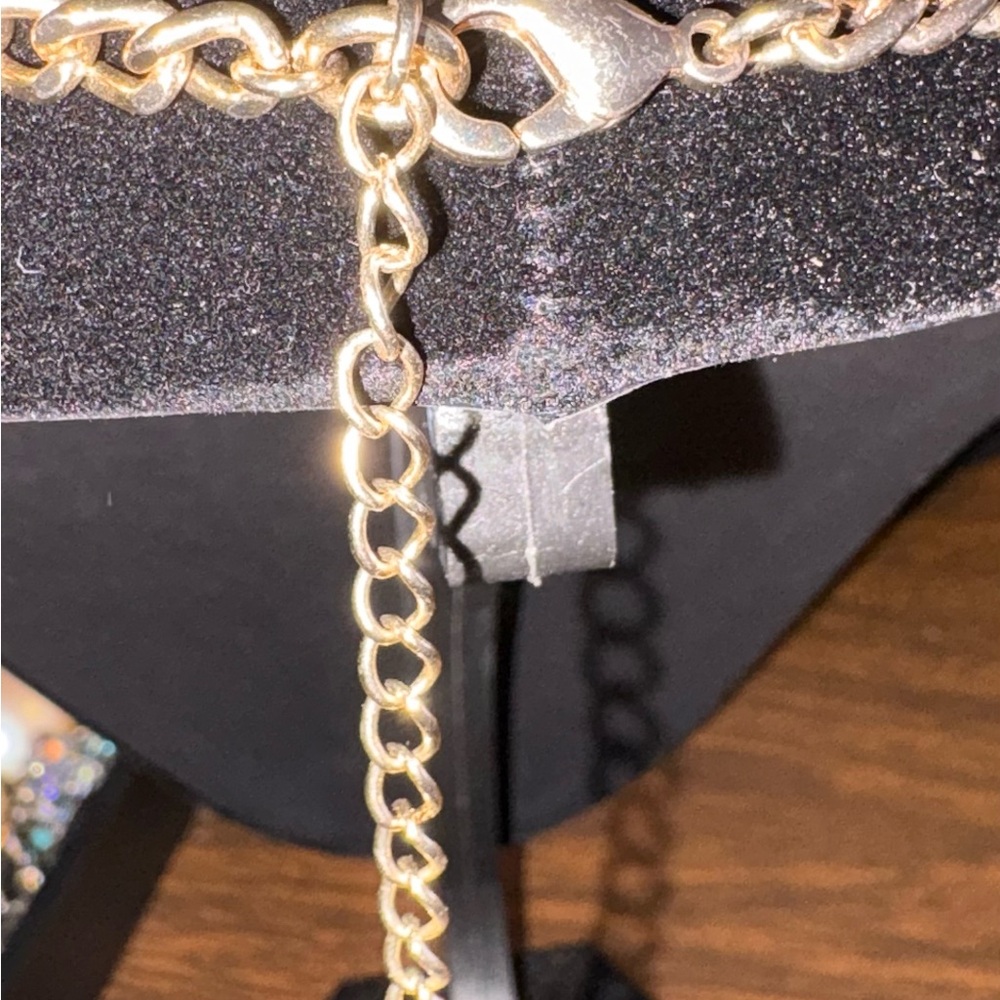 Gold Leaf Statement Necklace - image 3